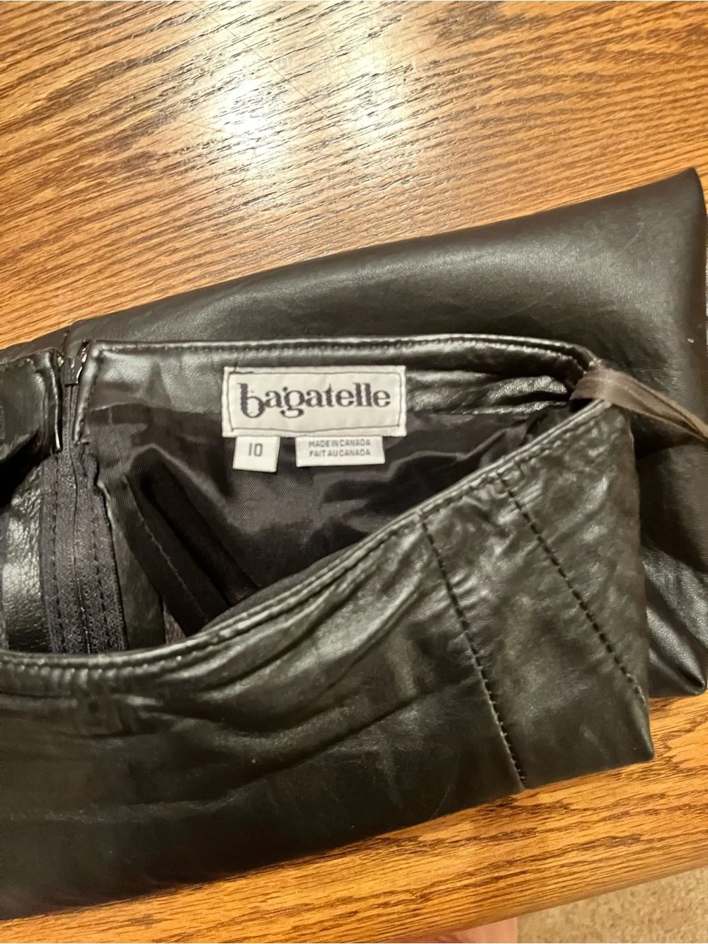 bagatelle Black Faux Leather Mini Skirt